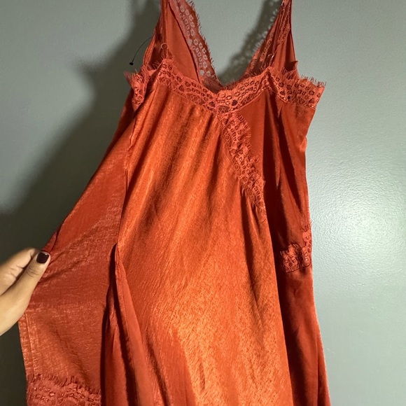 Altar'd State Red High Low Sundress with Slit - Picture 9 of 11